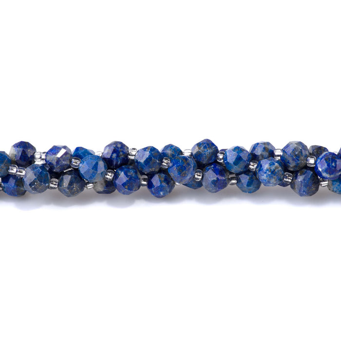 Lapis 7x8mm Faceted Nugget - 15-16 Inch