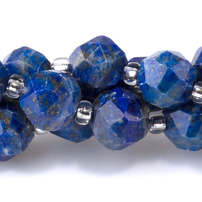 Lapis 7x8mm Faceted Nugget - 15-16 Inch