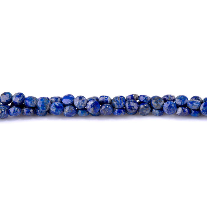 Lapis 8mm Coin Faceted - 15-16 Inch