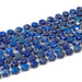 This is a Dakota Stones 8mm Lapis Gemstone strand with star cut faceted coin beads in 15-16 inch strand.