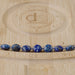 This is a Dakota Stones 8mm Lapis Gemstone strand with star cut faceted coin beads in 15-16 inch strand.