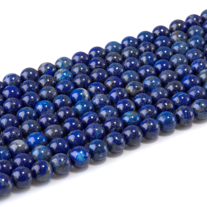 This is a Dakota Stones 8mm Lapis Gemstone strand with round beads in 15-16 inch strand.