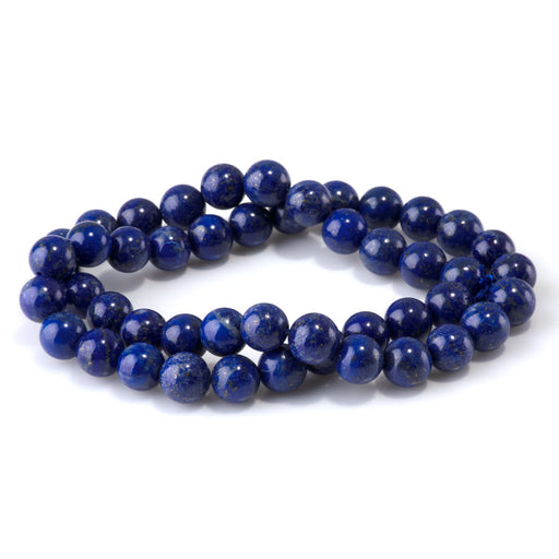 This is a Dakota Stones 8mm Lapis Gemstone strand with AAA grade round beads in 15-16 inch strand.