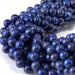This is a Dakota Stones 8mm Lapis Gemstone strand with AAA grade round beads in 15-16 inch strand.