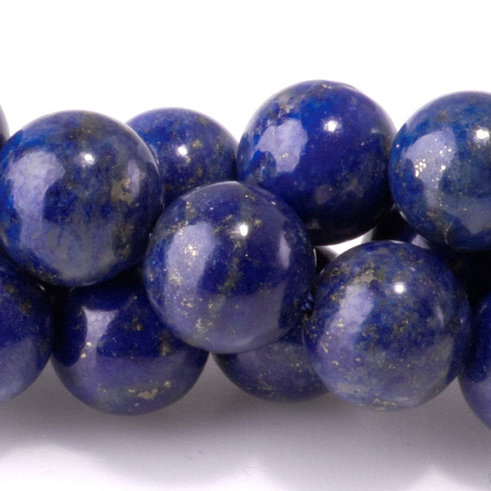 This is a Dakota Stones 8mm Lapis Gemstone strand with AAA grade round beads in 15-16 inch strand.