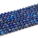 This is a Dakota Stones 8mm Lapis Gemstone strand with double heart faceted round beads in 15-16 inch strand.