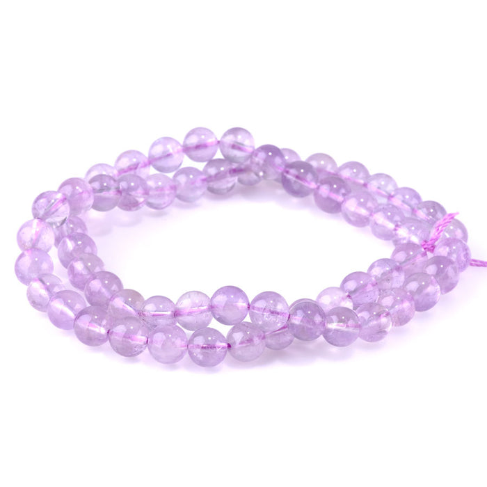 Lavender Amethyst 6mm Round AAA Grade - 15-16 Inch