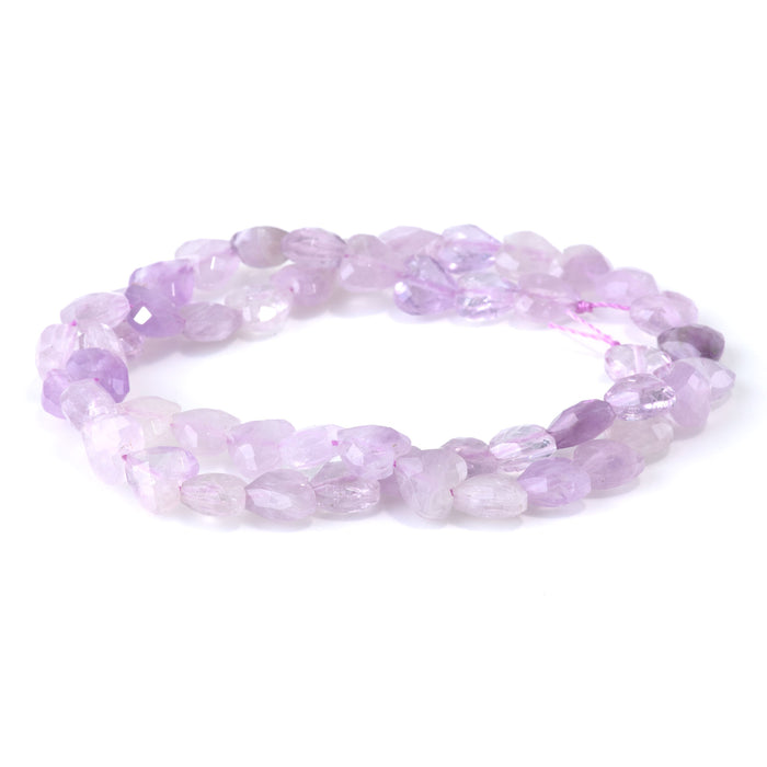 Lavender Amethyst 8mm Faceted Puff Heart - 15-16 Inch