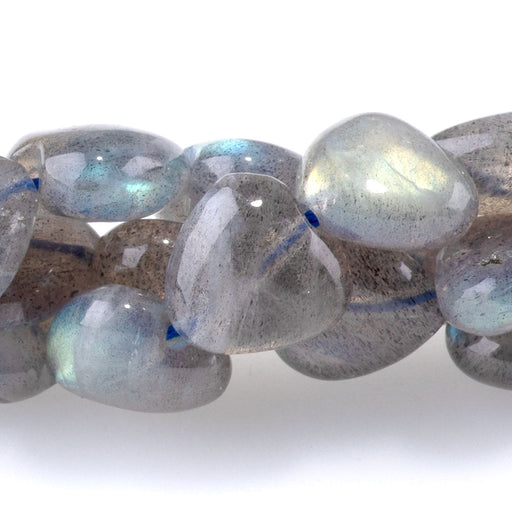 This is a Dakota Stones 10mm Labradorite Gemstone strand with AA grade heart beads in 15-16 inch strand.
