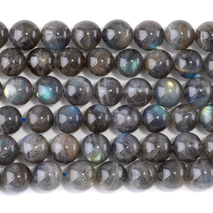 Labradorite 10mm Round A Grade - 8-Inch