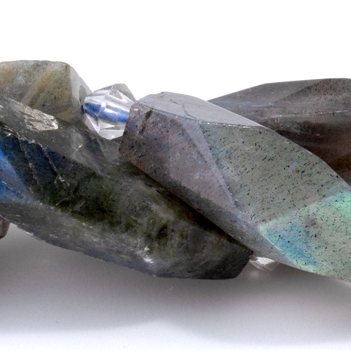 Labradorite 12x28-15x30mm Faceted Nugget AA Grade - 15-16 Inch