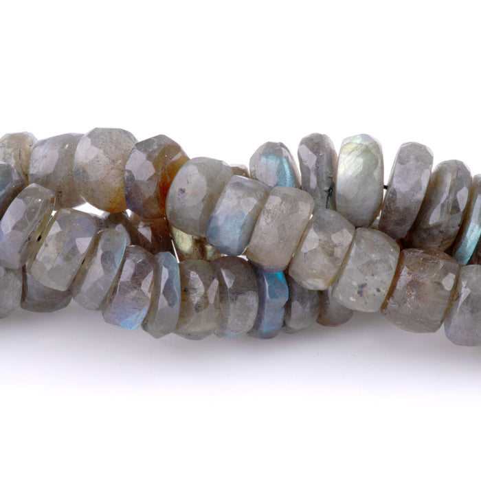 Labradorite 12mm Rondelle Faceted - 15-16 Inch