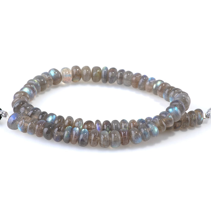 Labradorite 2-7mm Rondelle AA Grade - 10 Inch