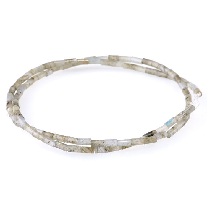 Labradorite 2x4mm Tube Beads - 15-16 Inch