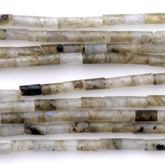 Labradorite 2x4mm Tube Beads - 15-16 Inch