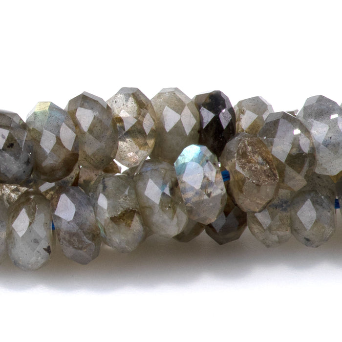Labradorite 3x6mm Faceted Rondelle A Grade - 15-16 Inch