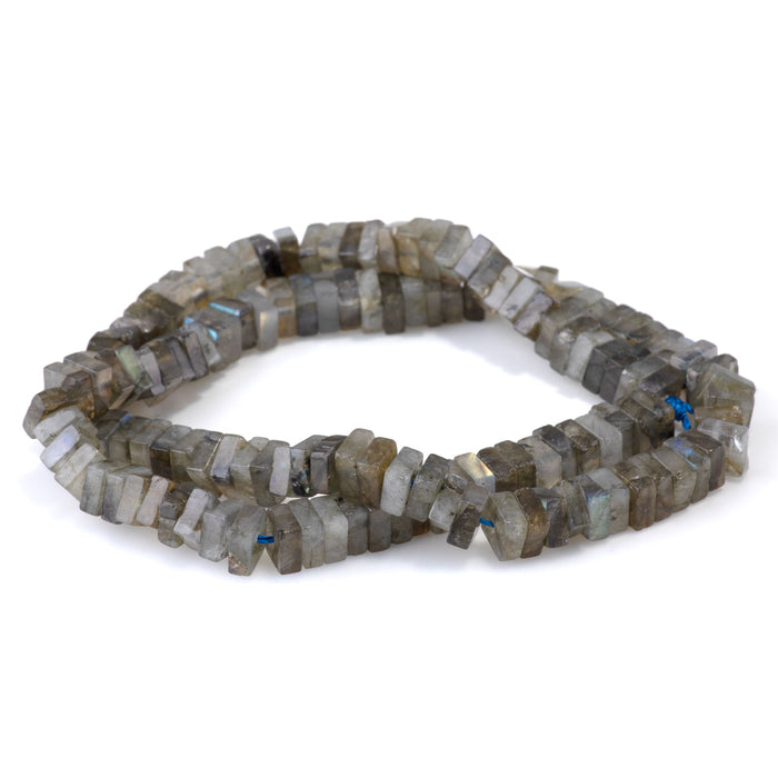 Labradorite 3x6mm Square Rondelle A Grade - 15-16 Inch