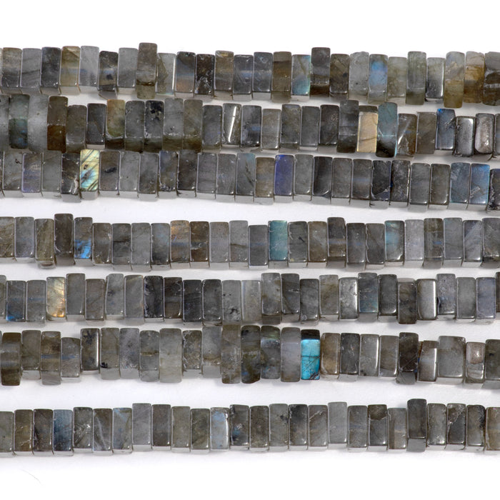 Labradorite 3x6mm Square Rondelle A Grade - 15-16 Inch