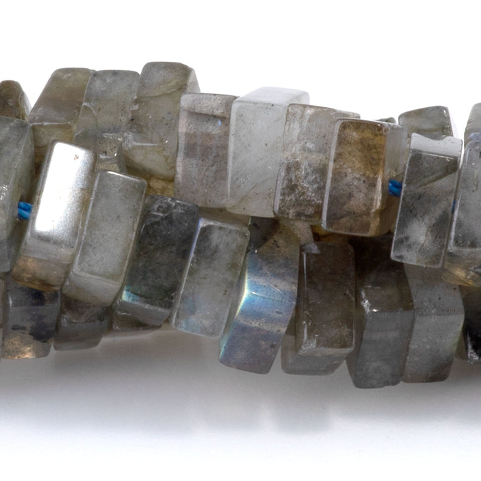 Labradorite 3x6mm Square Rondelle A Grade - 15-16 Inch