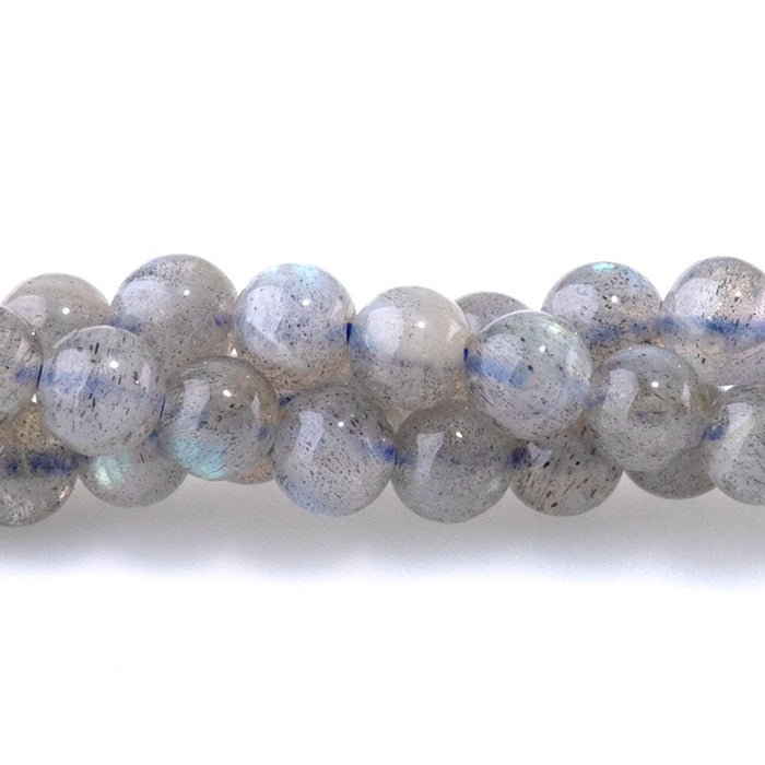 Labradorite (A) 4mm Round - 8-Inch