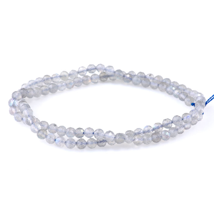 Labradorite 4mm Microfaceted Round AAA Grade - 15-16 Inch