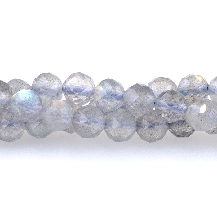 Labradorite 4mm Microfaceted Round AAA Grade - 15-16 Inch