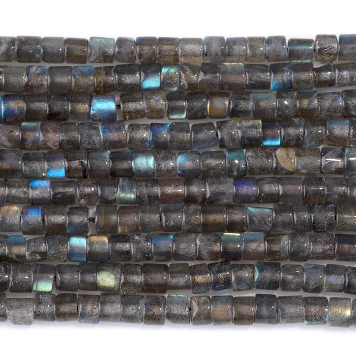 Labradorite 4x5mm Tube Beads AAA Grade - 15-16 Inch
