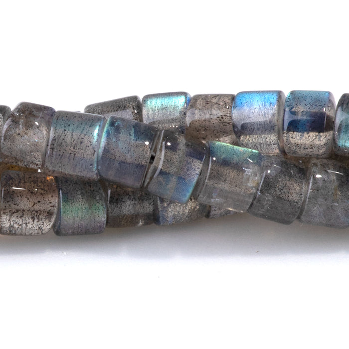 Labradorite 4x5mm Tube Beads AAA Grade - 15-16 Inch