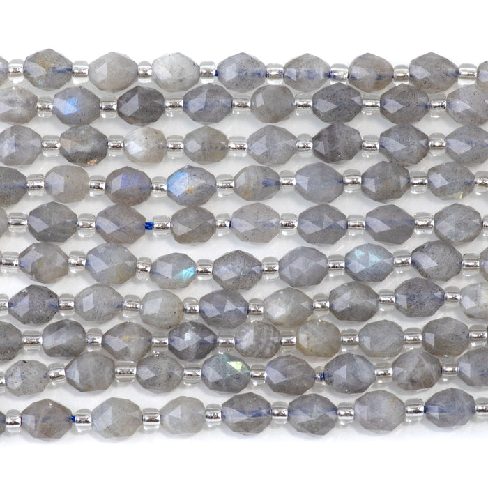 Labradorite 4x6mm Faceted Triangle Cut Rice A Grade - 15-16 Inch