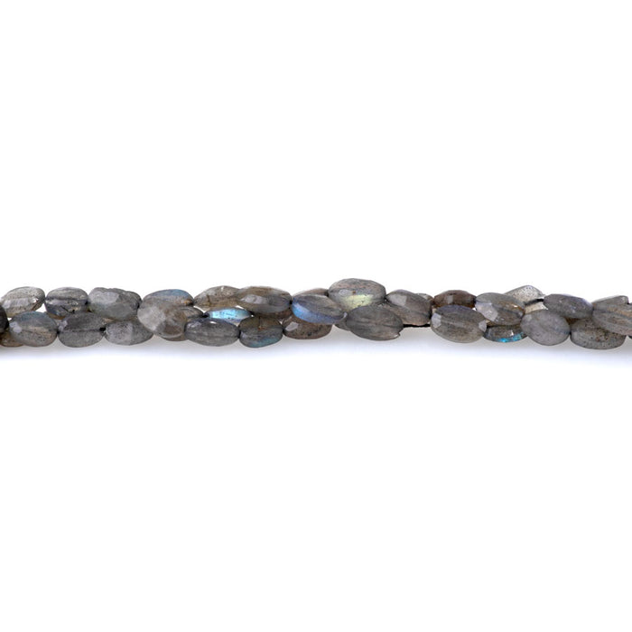 Labradorite 4-8mm Nugget Freeform Long Drill - 8 Inch