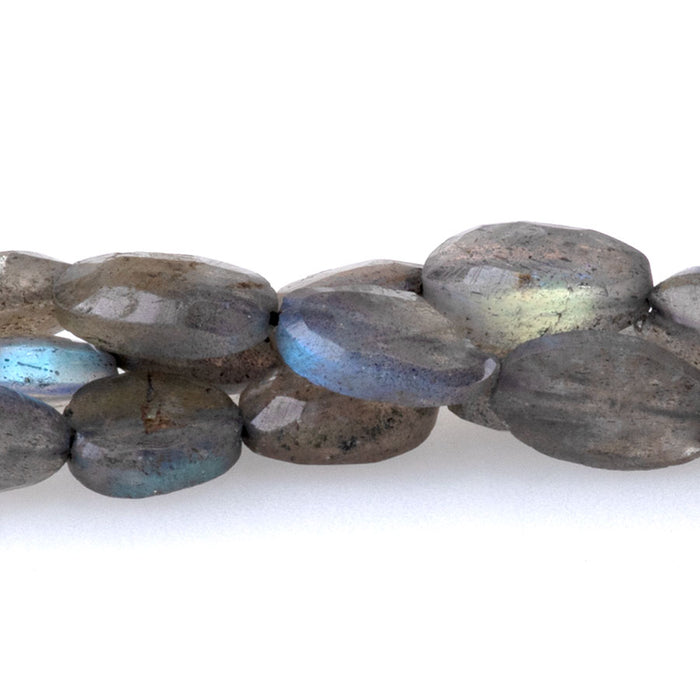 Labradorite 4-8mm Nugget Freeform Long Drill - 8 Inch