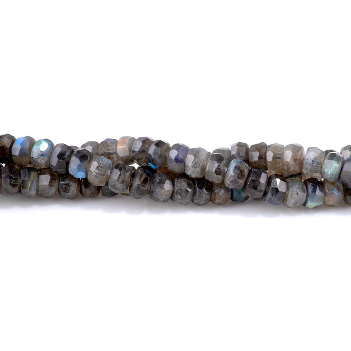 Labradorite 6x9mm Irr. Faceted Rondelle AAA Grade - 15-16 Inch