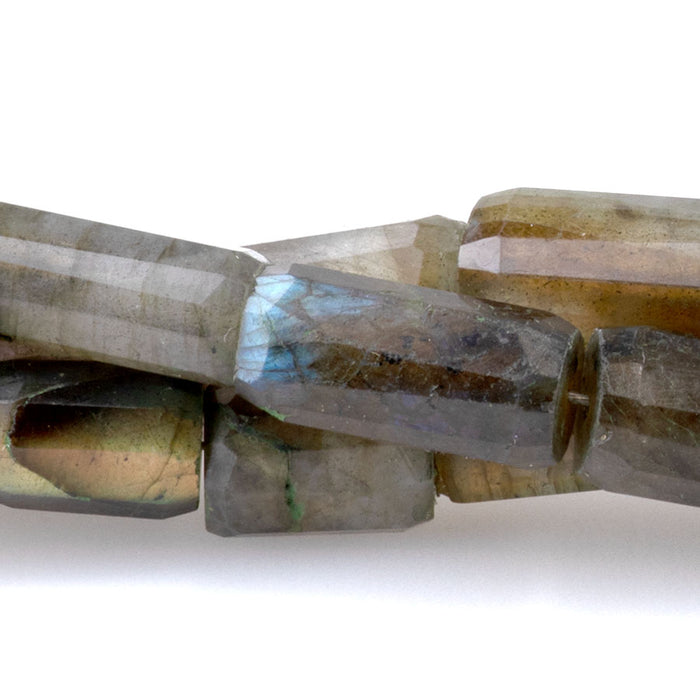 Labradorite 7x10mm Faceted Tube - 18-19 Inch