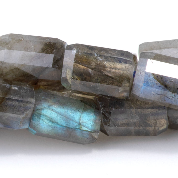 Labradorite 7x10mm Faceted Tube A Grade - 15-16 Inch