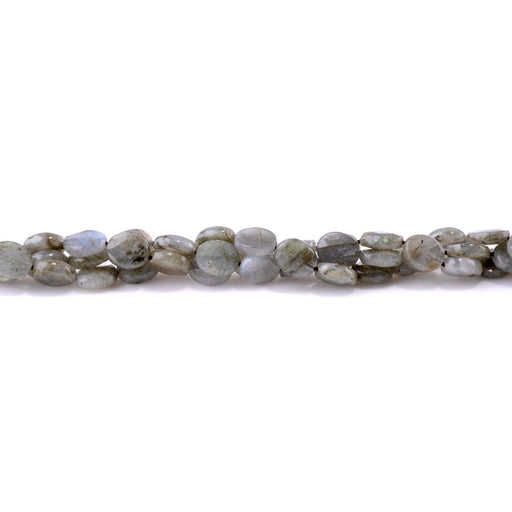 This is a Dakota Stones 8x10mm Labradorite Gemstone strand with faceted oval beads in 15-16 inch strand.