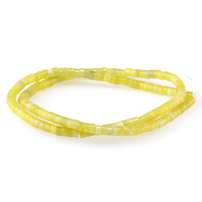 Lemon Jade 2x4mm Heishi - 15-16 Inch