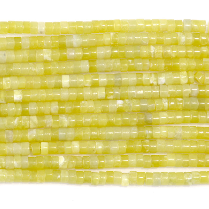 Lemon Jade 2x4mm Heishi - 15-16 Inch