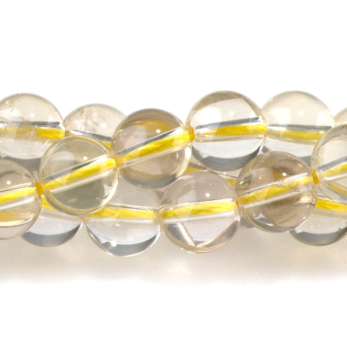 Lemon Quartz 6mm Round - 15-16 Inch