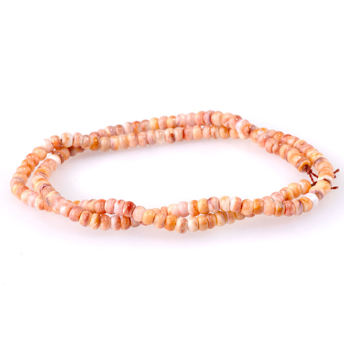 Lions Paw 4mm Light Orange Rondelle - 15-16 Inch