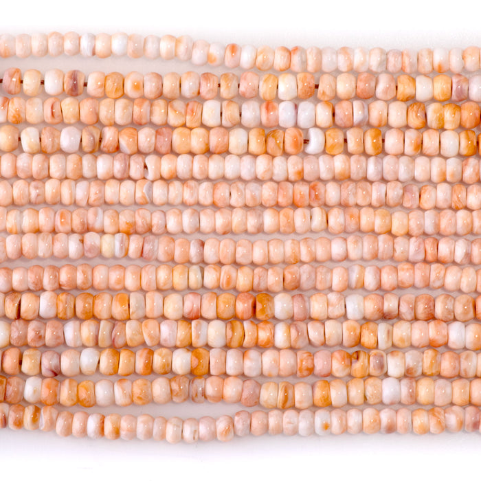 Lions Paw 4mm Light Orange Rondelle - 15-16 Inch