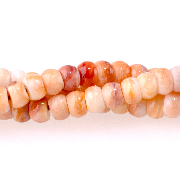 Lions Paw 4mm Light Orange Rondelle - 15-16 Inch