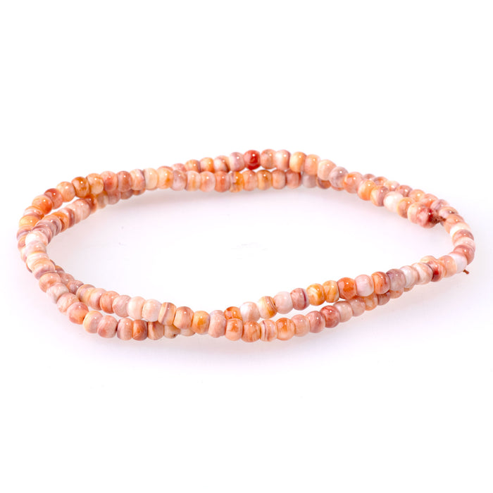 Lions Paw 4mm Orange/Purple Rondelle - 15-16 Inch