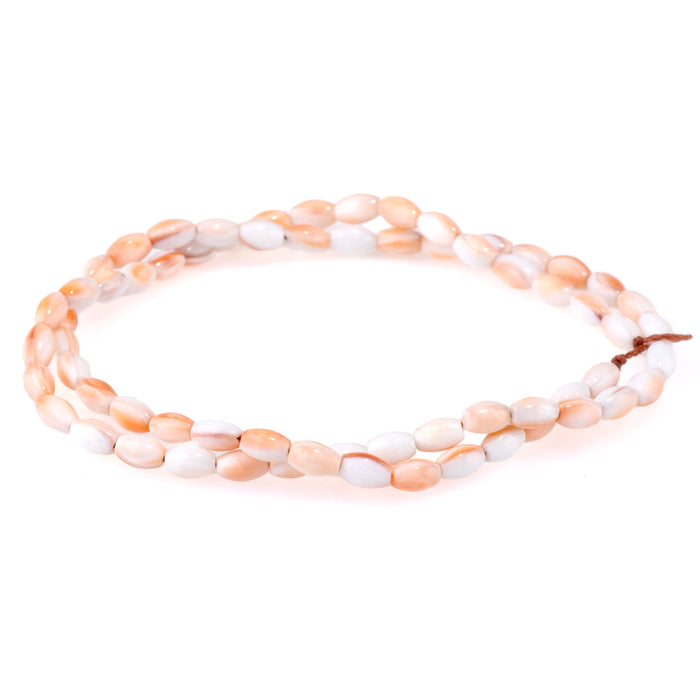 Lions Paw 4x6mm Light Orange Rice - 15-16 Inch