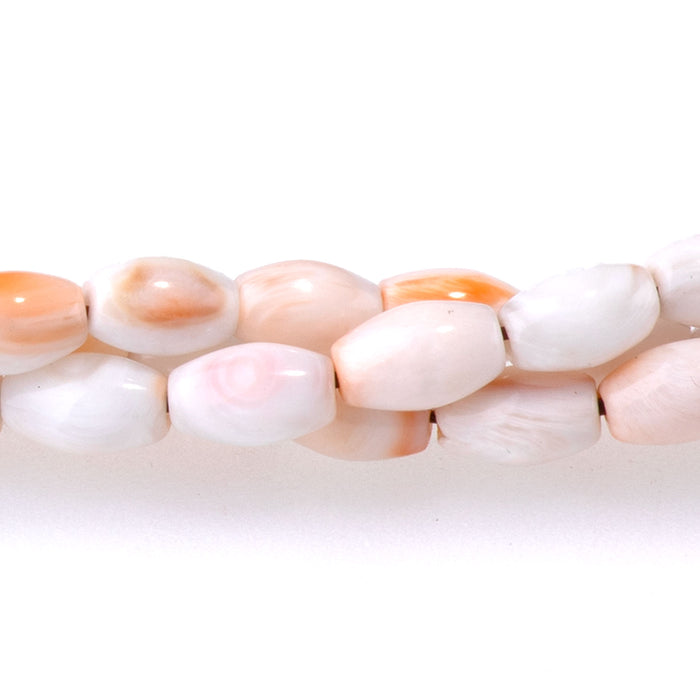 Lions Paw 4x6mm Light Orange Rice - 15-16 Inch