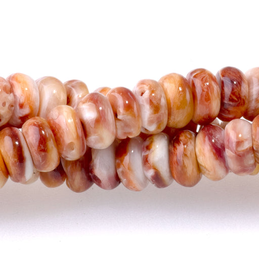 This is a Dakota Stones 6mm Lions Paw Purple Yellow Gemstone strand with rondelle beads in 15-16 inch strand.
