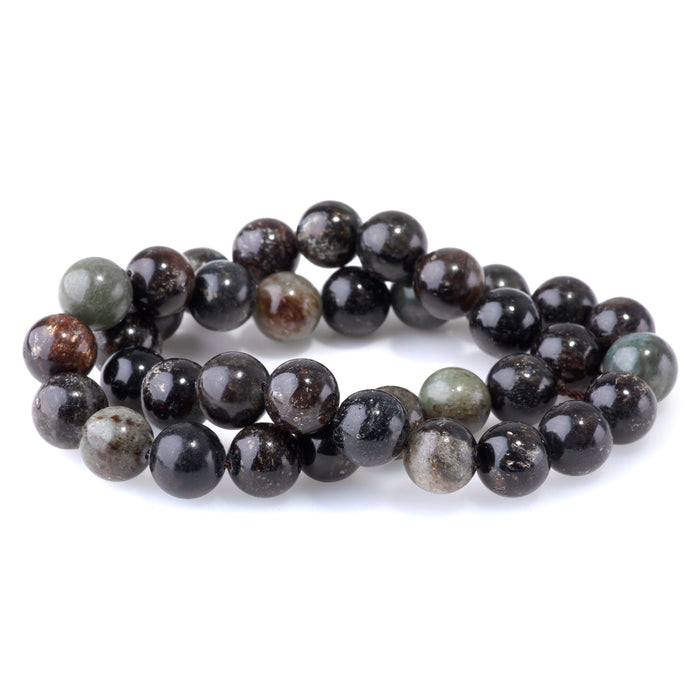 Black Lepidolite 10mm Round - 15-16 Inch