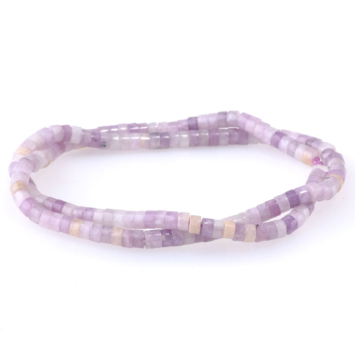 Purple Lepidolite 2x4mm Heishi - 15-16 Inch