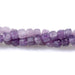 This is a Dakota Stones 3mm Lepidolite Banded Gemstone strand with A grade table-cut cube beads in 15-16 inch strand.