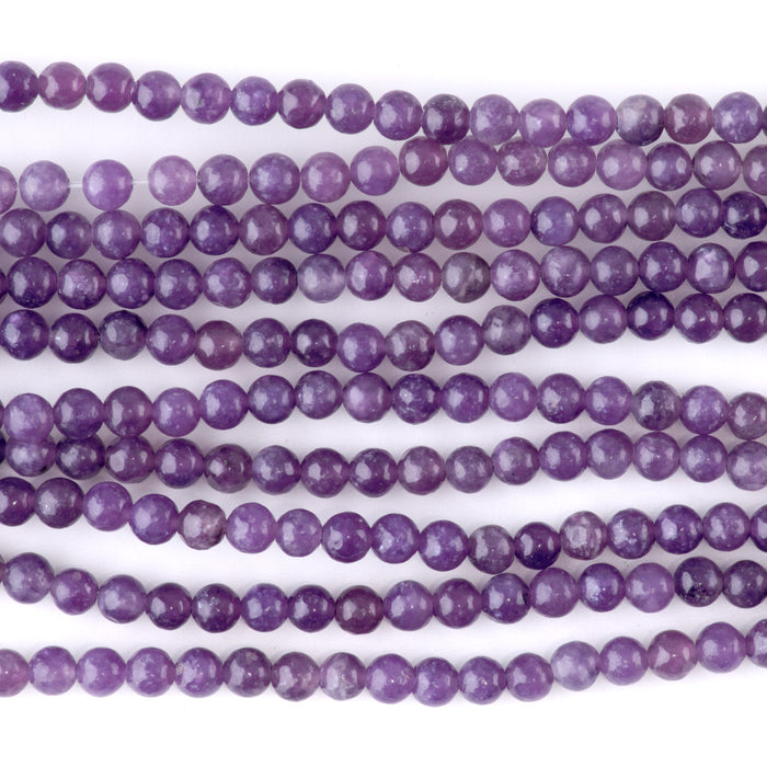 Light Lepidolite 4mm Round - 15-16 Inch