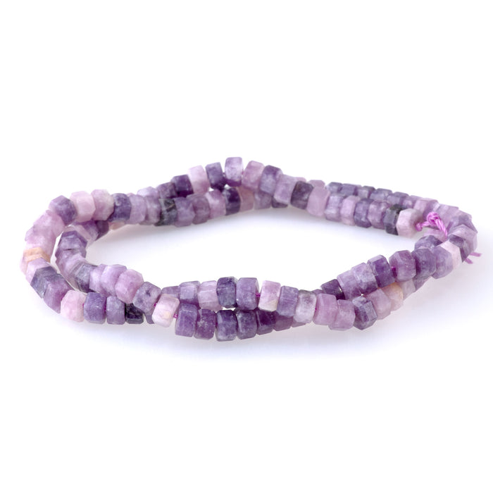 Lepidolite 6mm Hexagon - 15-16 Inch